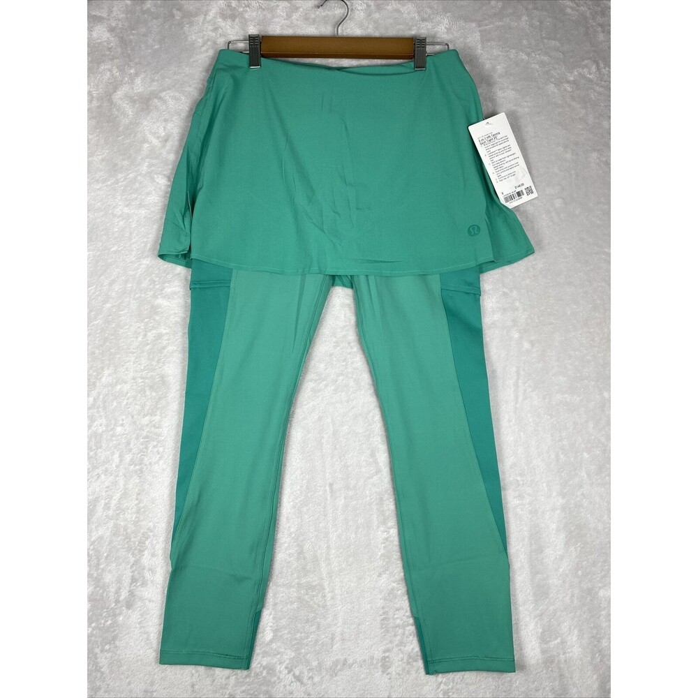 Lululemon‎ 2-in-1 skirt tight Tennis 25” Maldives green NWT RARE size 8